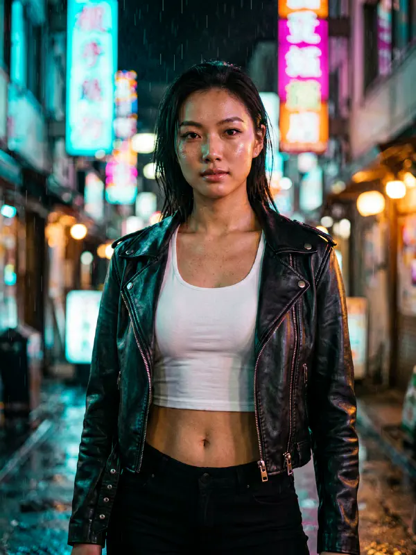 新宿霓虹之夜：迷霧、皮革與光影交織