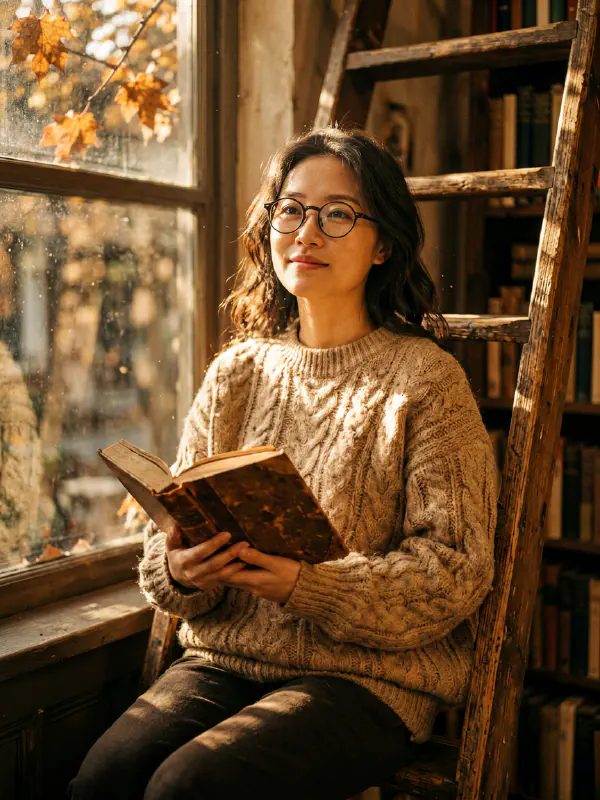 午後書影：復古書店與針織溫柔
