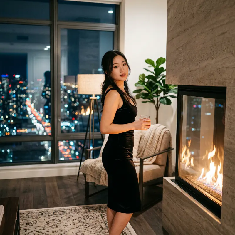 極致身材與都市夜色下的寫實光影