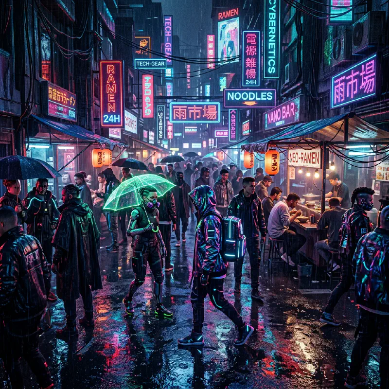 Cyberpunk Street Market