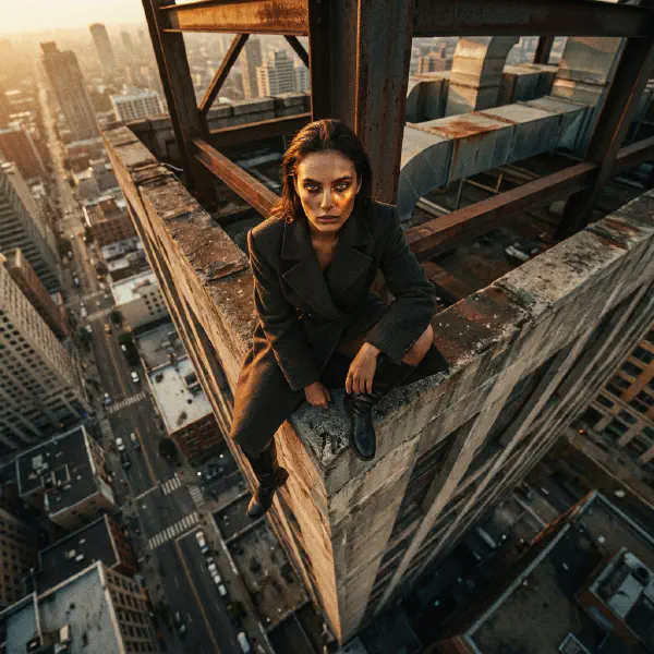 High-Fashion Rooftop Editorial
