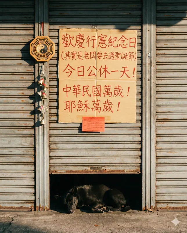 店休-歡慶行憲紀念日