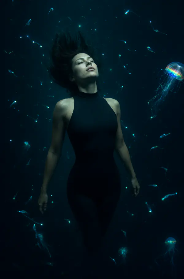 深海生物光：午夜帶的自由潛行者