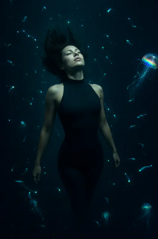 深海生物光：午夜帶的自由潛行者