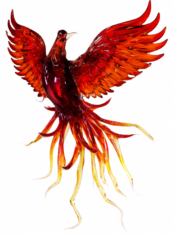 熔岩玻璃火鳳凰：貼紙原畫
