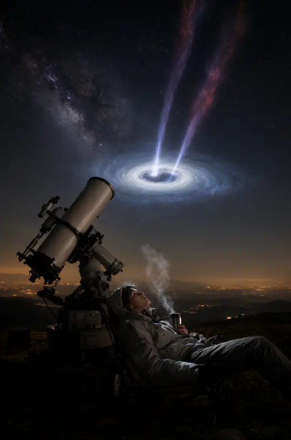 黑洞星風下的仰望