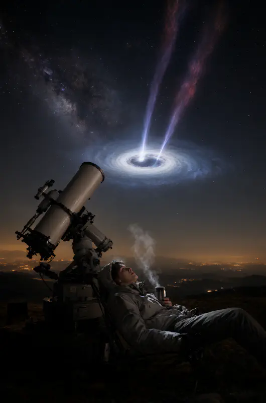 黑洞星風下的仰望