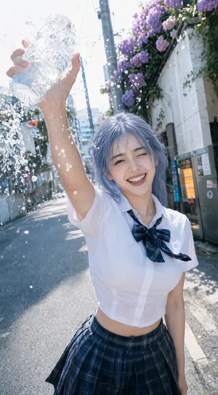 髮色編輯：霧灰藍的夏日自拍