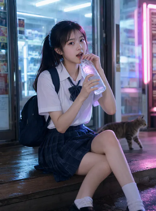 夜市超商門口的結霜凍瓶
