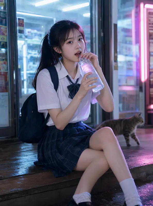夜市超商門口的結霜凍瓶