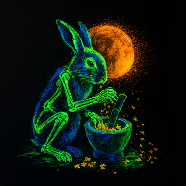 夜光繪本：黑暗中搗藥的玉兔