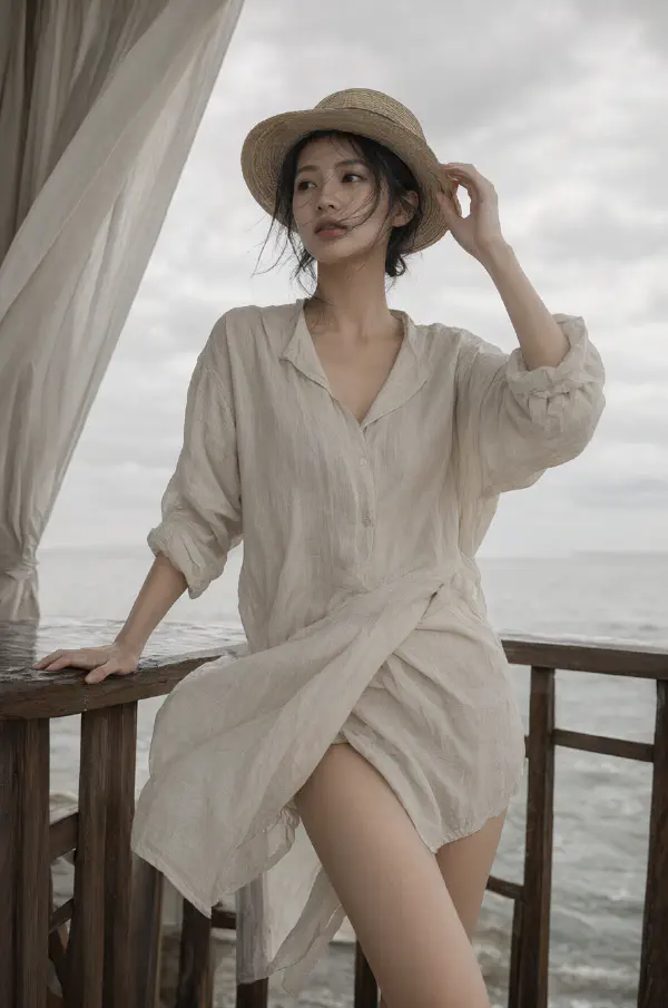 陰天海島·亞麻帽簷 Ⅱ