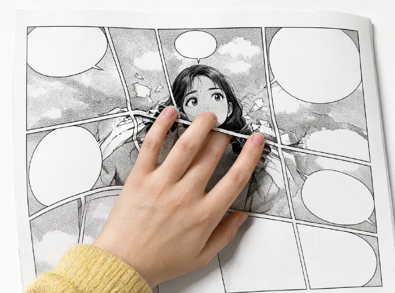 半身出格·黑白崩格