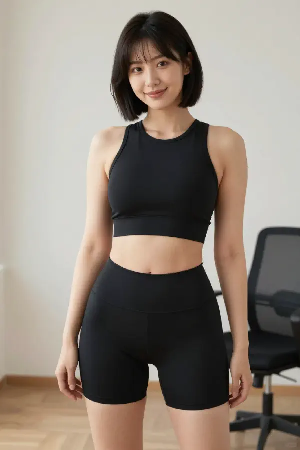 極致寫實運動風女性肖像