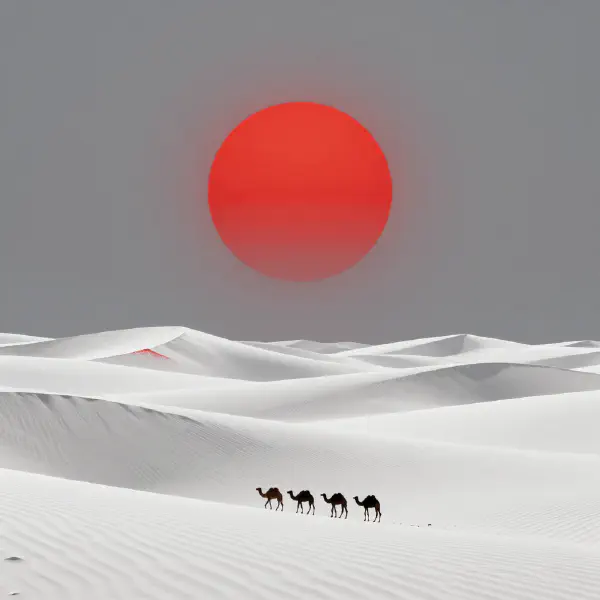 超現實白沙丘寫實渲染 (Surreal White Dune Realistic Render)