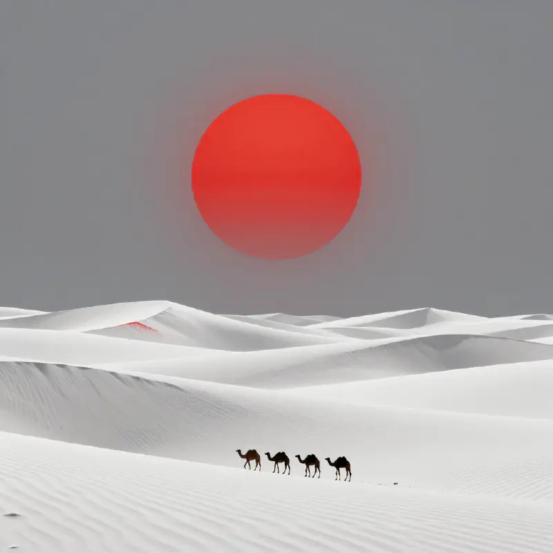 超現實白沙丘寫實渲染 (Surreal White Dune Realistic Render)