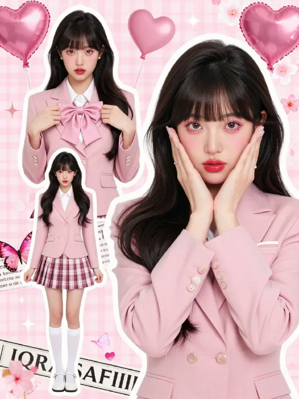 細節豐富的 K-pop 偶像視覺拼貼藝術
