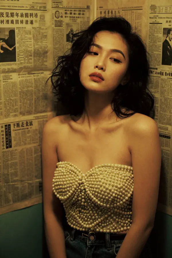 王家衛電影風格的憂鬱女子
