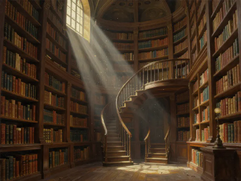Ancient Library Interior
