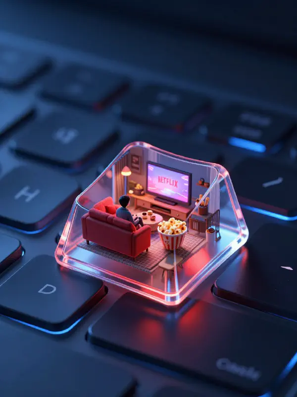 Netflix & Chill Keycap Diorama