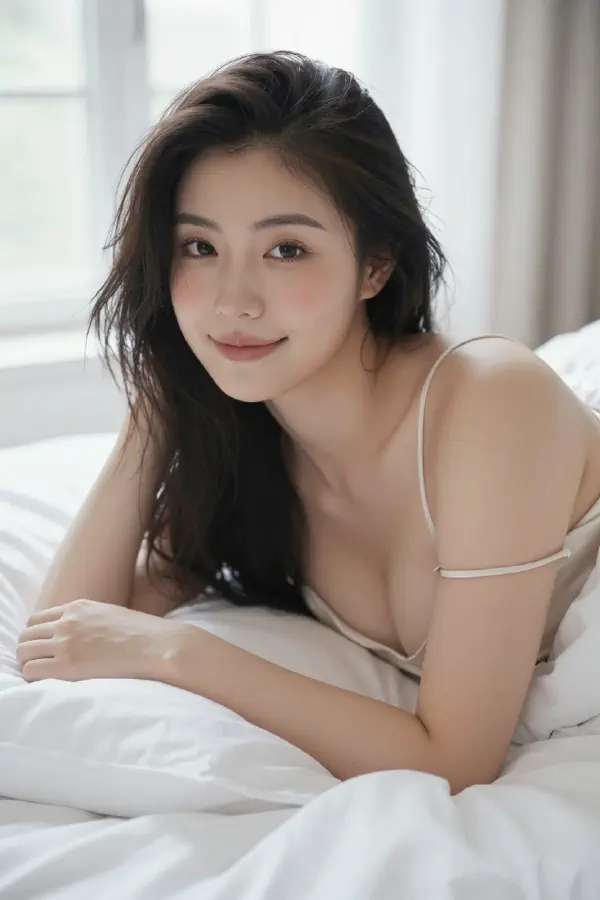 窗邊的詳細寫實人像