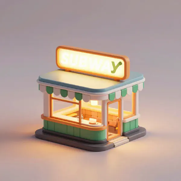 玩具風格的Subway微縮模型