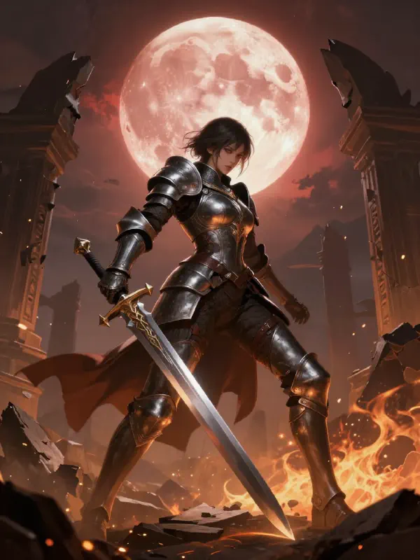 Crimson Knight in Ruined Valley