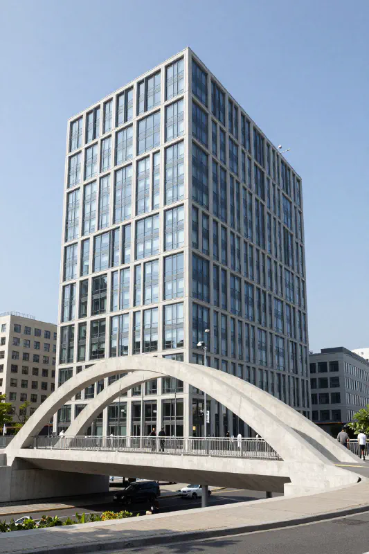 Modern Urban Architecture with Bridge in Daylight