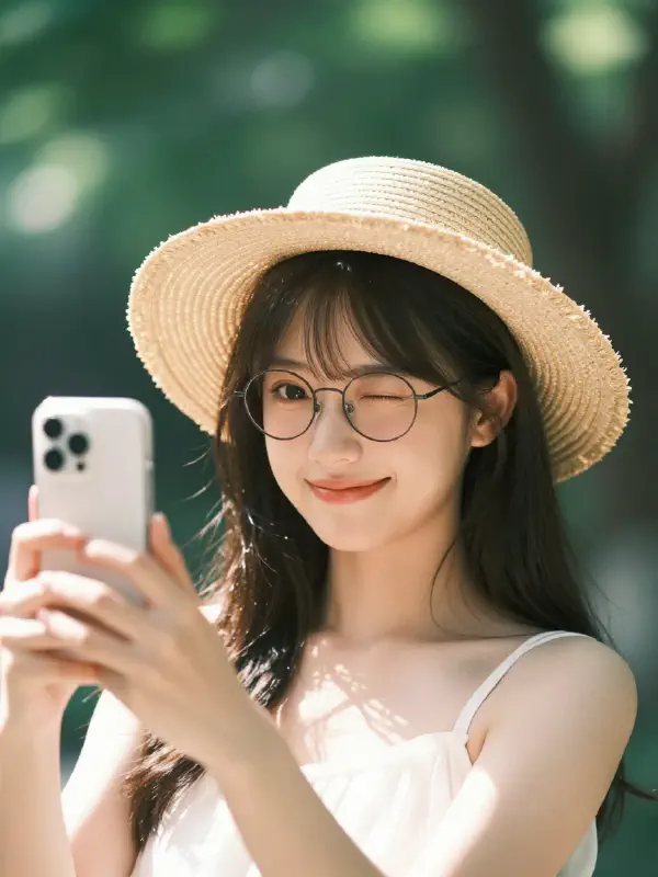 Cinematic selfie portrait