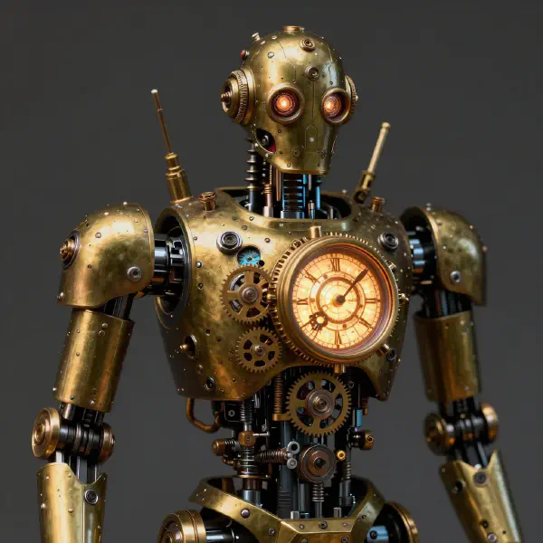 Steampunk Robot Portrait