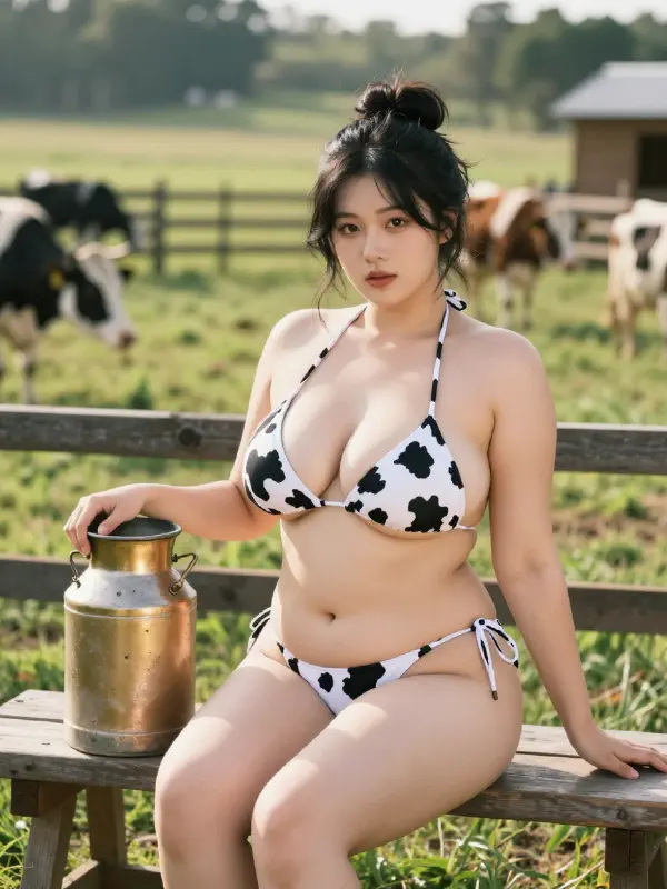 牧場的豐滿女孩