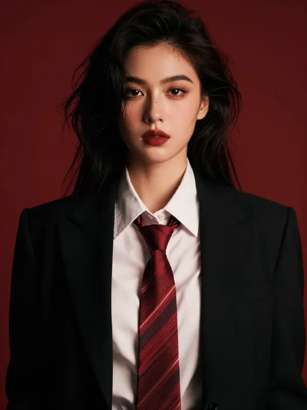 Cinematic Red and Black Portrait