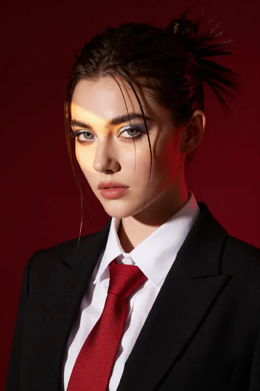 Dramatic Golden Light Fusion Portrait
