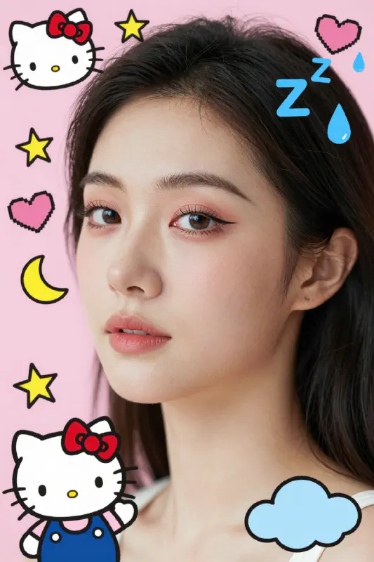 Dramatic Split Portrait with Vintage Film & Pop-Art Elements