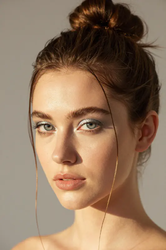 Captivating Golden Hour Portrait with Hair and Makeup Details