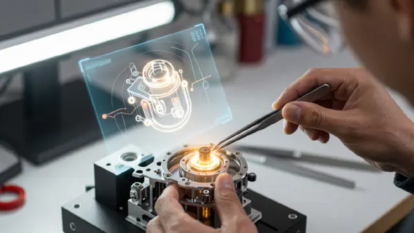 High-Detail Workshop Assembly with Hologram