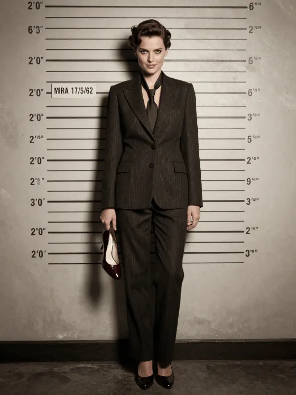 Detailed Vintage Police Booking Photo