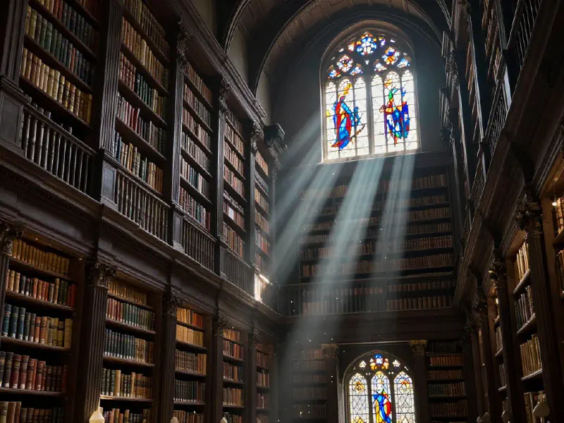 Ancient Library Scene