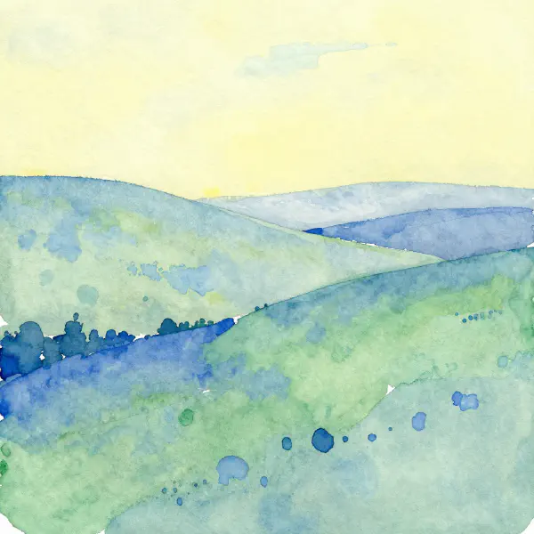 Abstract watercolor landscape