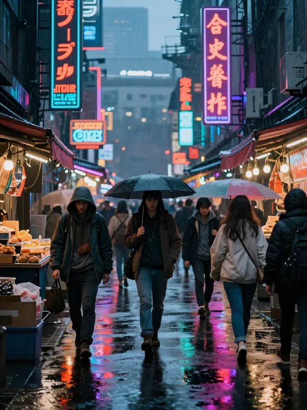 Cyberpunk Street Market