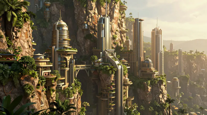 Futuristic Canyon City
