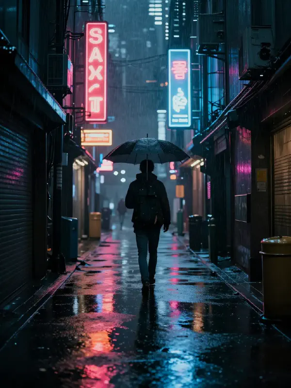 Cyberpunk Street Scene