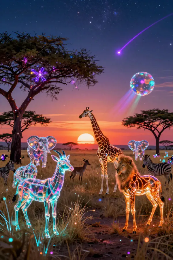 Crystalline Serengeti Dreamscape