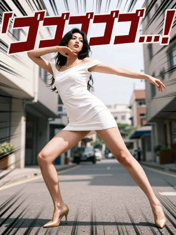 JoJo-style Ultra Low-Angle Dramatic Pose