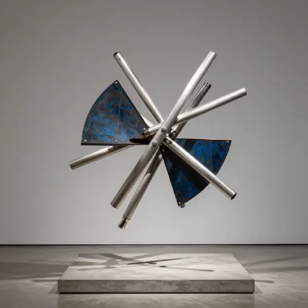 Kinetic Dancer Sculpture - Industrial Elegance