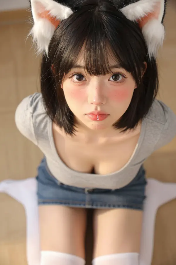 日系甜美風貓女自拍特寫