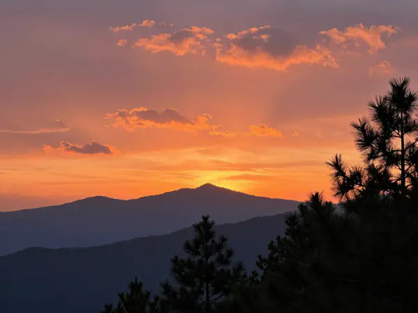 Sunset over Mountains