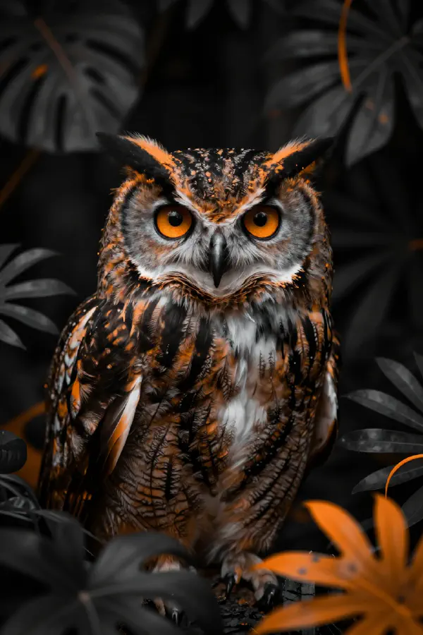 Hyper-Detailed Jungle Owl Illustration