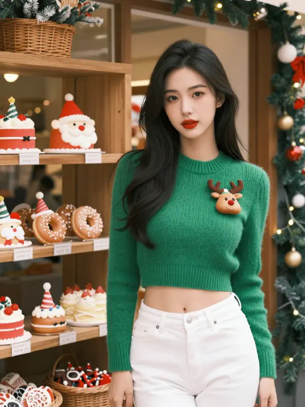 Christmas Candy Shop Fashion Portrait
