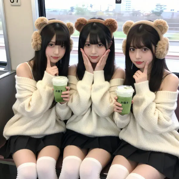 Kawaii Train Selfie